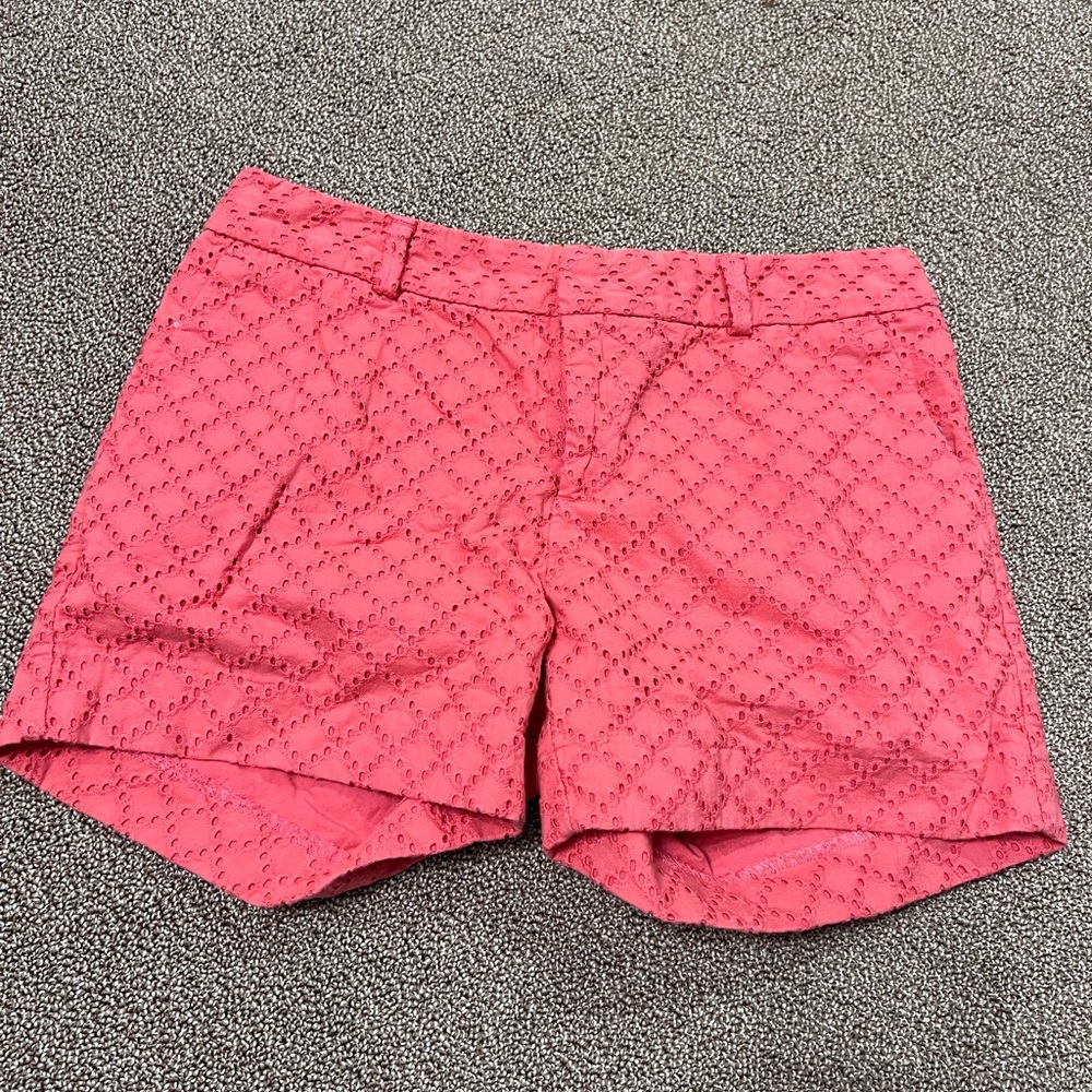 Women's Pink Eyelet Shorts